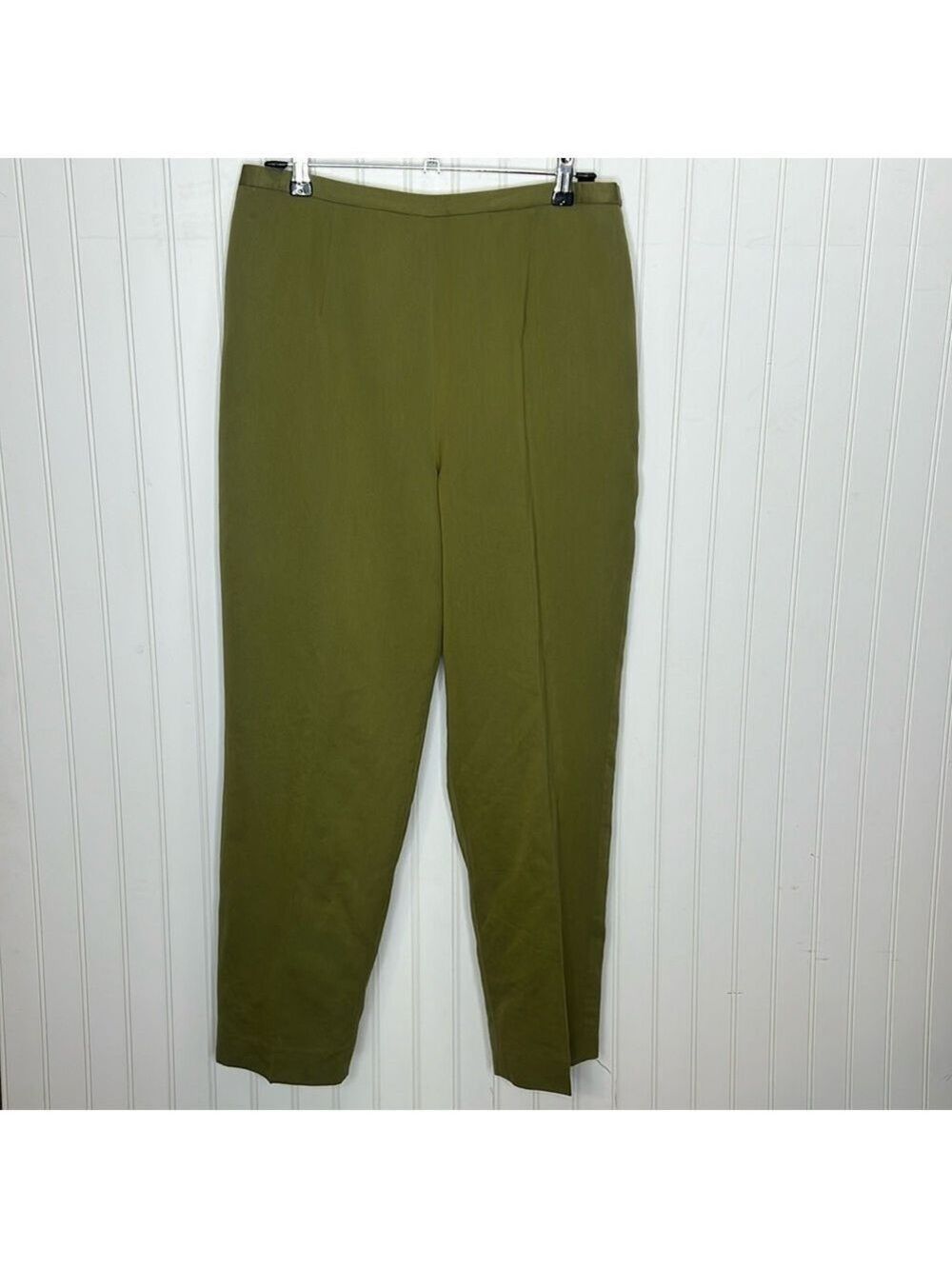 Pendleton NWT Green Silk Cotton Crop Slacks Size 14